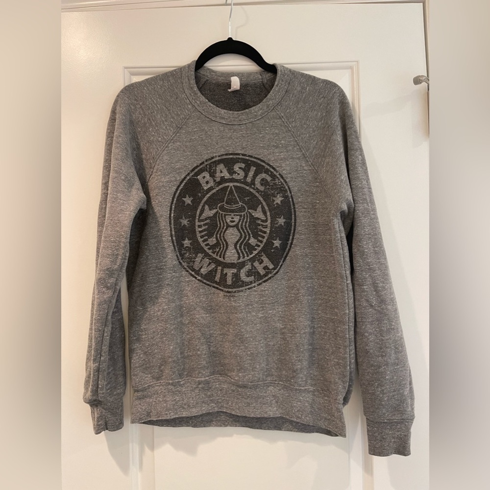 Starbucks Themed Basic Witch Halloween Sweatshirt… - image 1